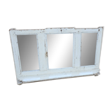 Antique mirror - triptych shelf in Burmese teak