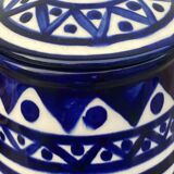 Blue and white ceramic teapot