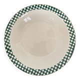 Green gingham hollow dish