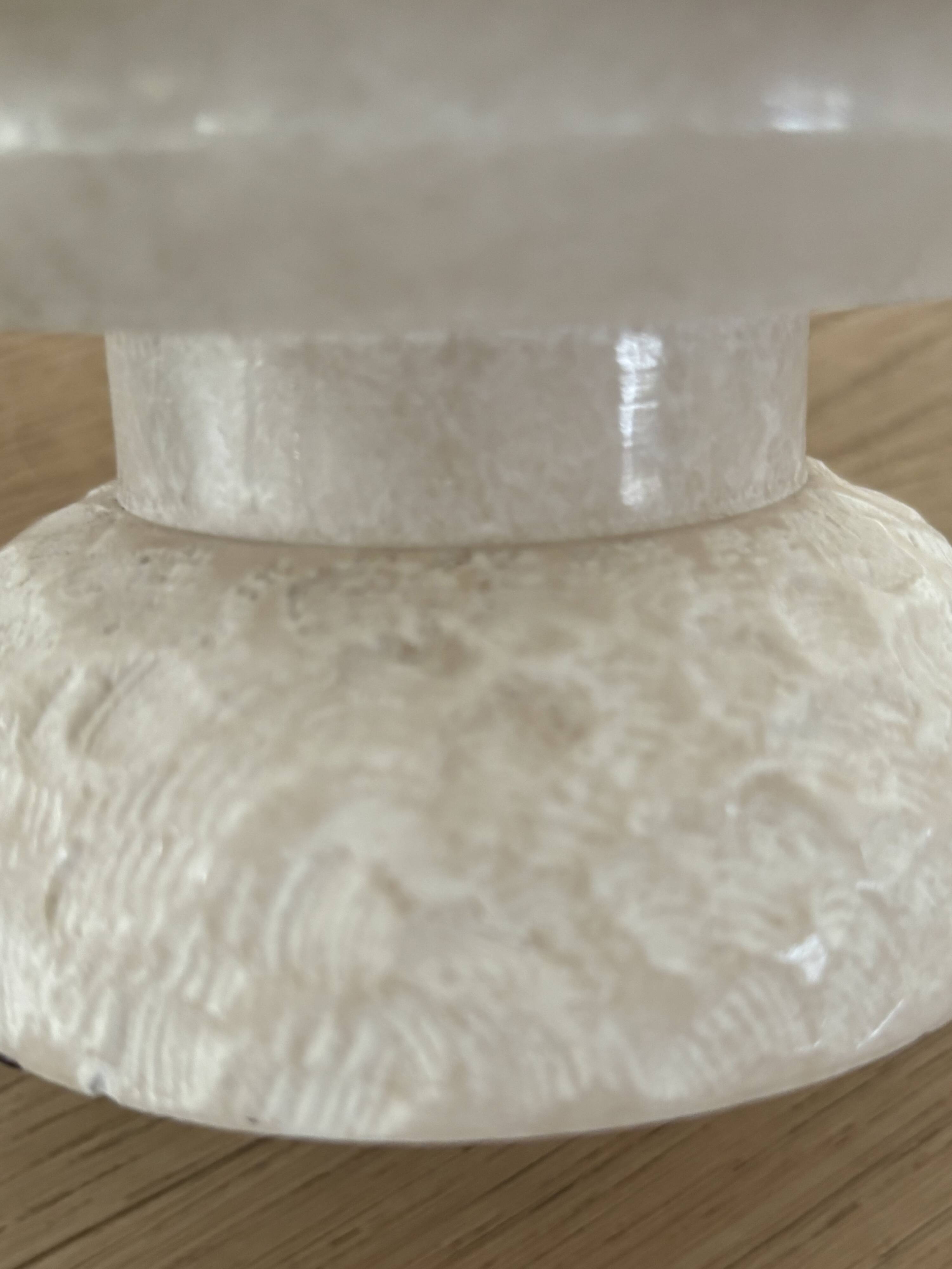 Vintage table lamp alabaster lamp, Italy 1960 minimalist