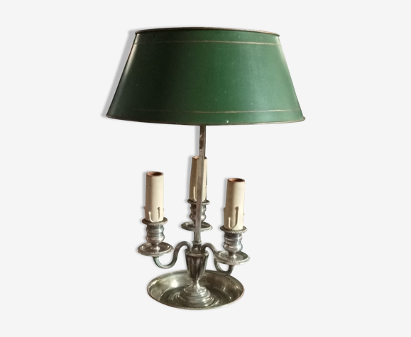 Lampe bouillotte empire en argent plein