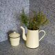 Pale yellow enamelled coffee maker