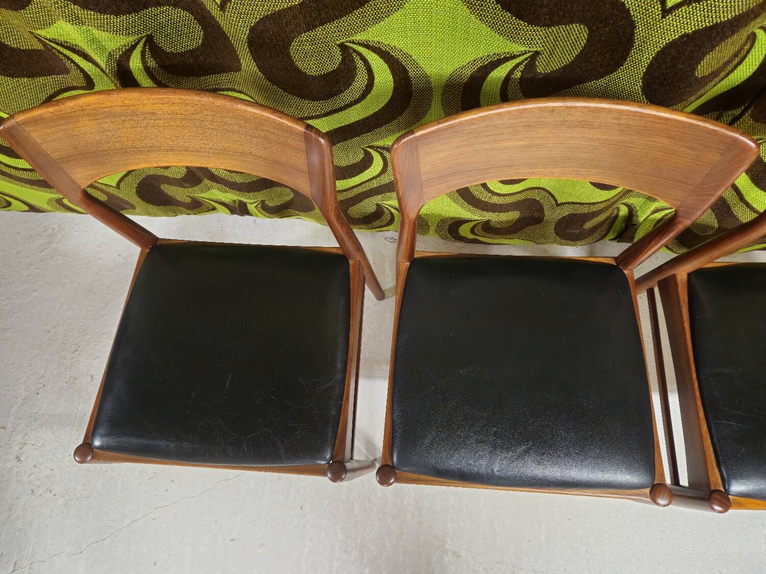 4 Teak Chairs HENNING KJAERNULF 1960"