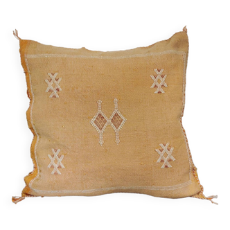 Pale yellow Berber cushion Sabra vintage