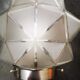 Old lamp globe opalescent glass rare model Ø 18 cm ART DECO 1930 POLYEDRE 96 faces STARS