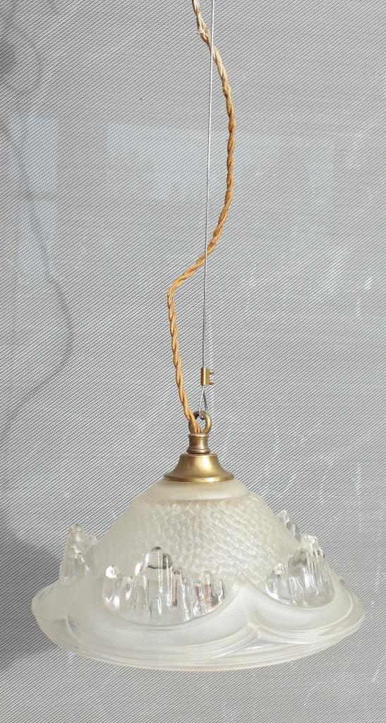 Pendant lamp glacier Ezan art deco 1930