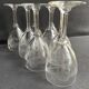 8 guilloché footed glasses – Art Nouveau