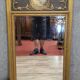 Louis XVI style trumeau mirror in wood and gilded stucco circa 1880
