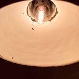 Industrial Green enamel Factory Pendant Lamp OBg-3,  1960s