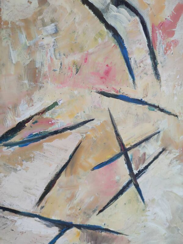 Peinture ancienne 1972 création abstraite