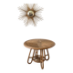 Round rattan coffee table