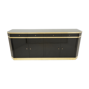 Enfilade laquée noire - laiton