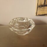 Cendrier en cristal taillé  à facettes vintage 70's