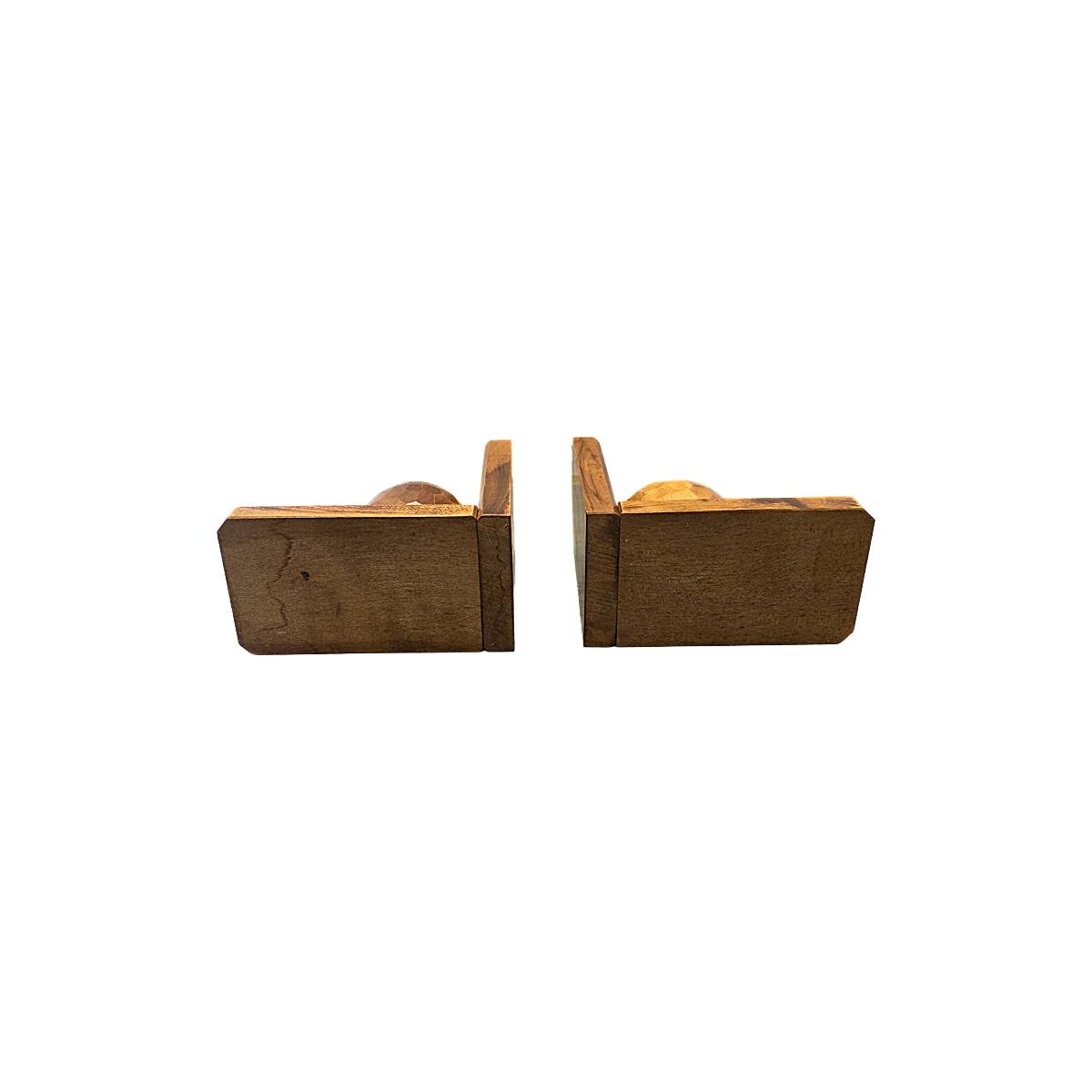 Supports de livres en bois vintage français