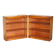 Pair of open dwarf bookshelves in mahogany by Shaws of London.