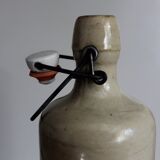 Glazed stoneware bottle with hermetic stopper