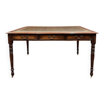 Antique English Chesterfield Writing Desk Partnerdesk