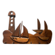 Scandinavian coat rack from the 60s-70s