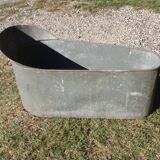 Old zinc child bathtub