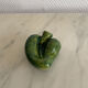 Green ceramic leaf ashtray