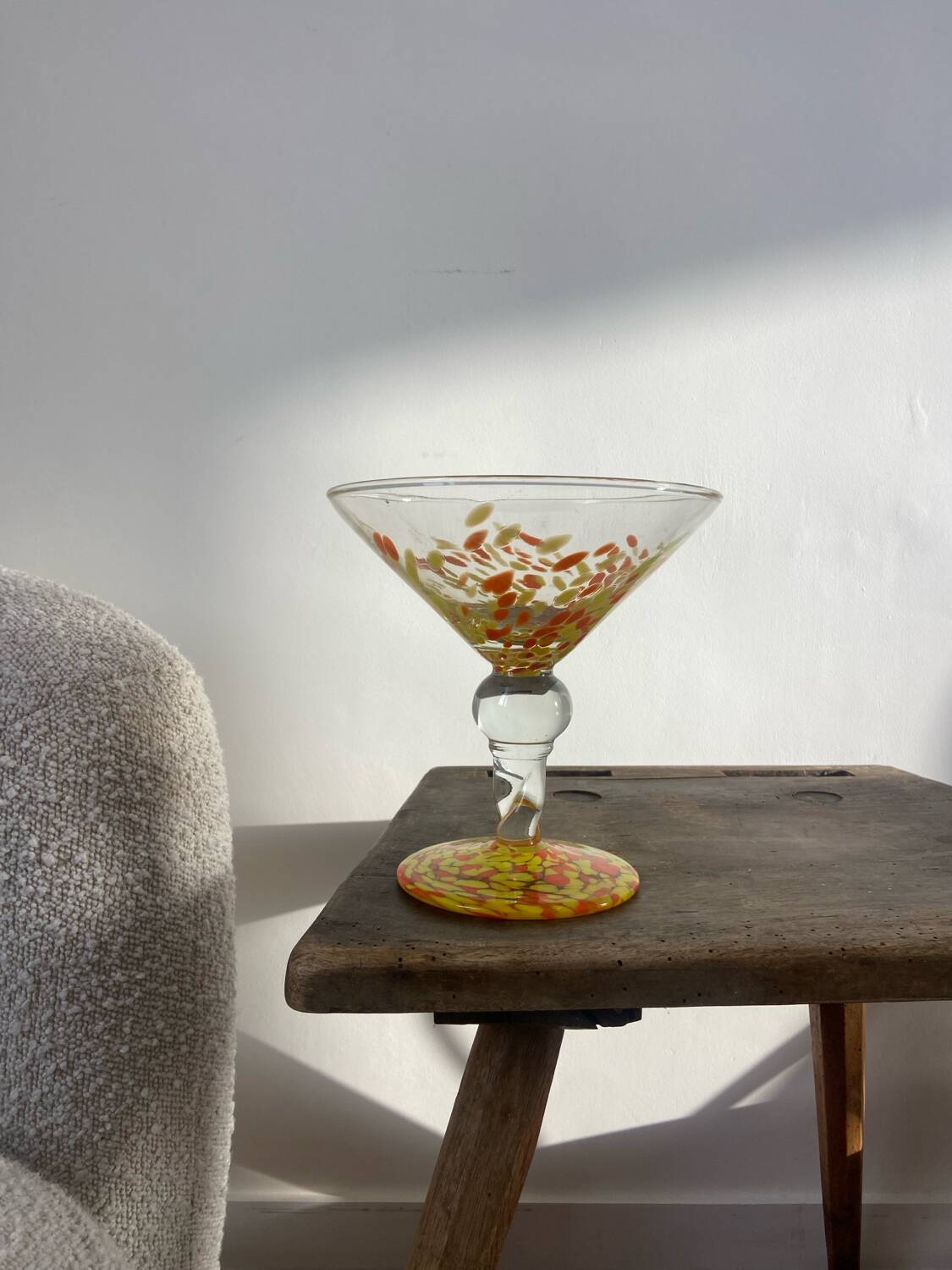 Clichy glass fruit bowl