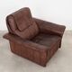 Fauteuil en cuir marron, design suisse, années 1970, fabrication : De Sede