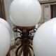 Vintage gold metal floor lamp, 70s