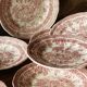 Set of 11 dessert plates in English earthenware.
