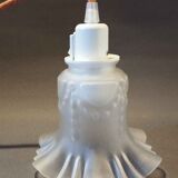 Opaque glass corolla lamp with garlands