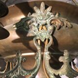 Brass chandelier with angels