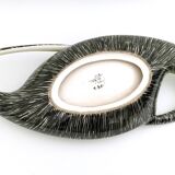 Sinuous Vintage Black, Yellow and Green Ceramic Centrepiece by Vibi, Italy