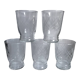 Lot de 6 verres à eau gravés années 60