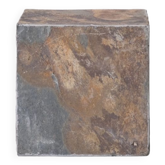 Table d’appoint ou présentoir en cube de pierre du milieu du siècle