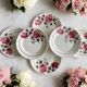 6 antique flat plates in faience from badonviller
