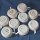 9 cups vintage Café Mars - stencil décor