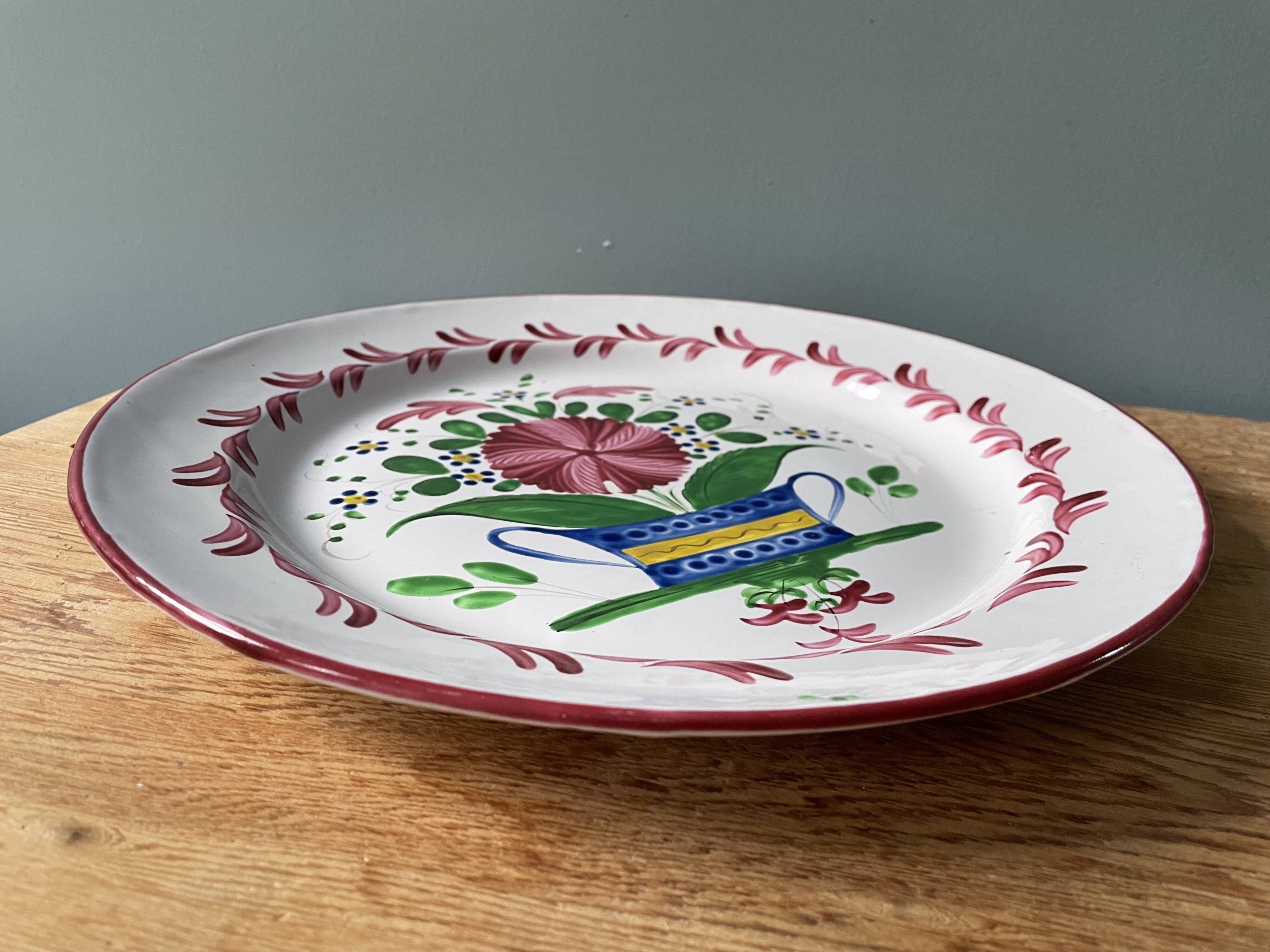 Decorative dish Les Islettes XIXème, faience de l'Est