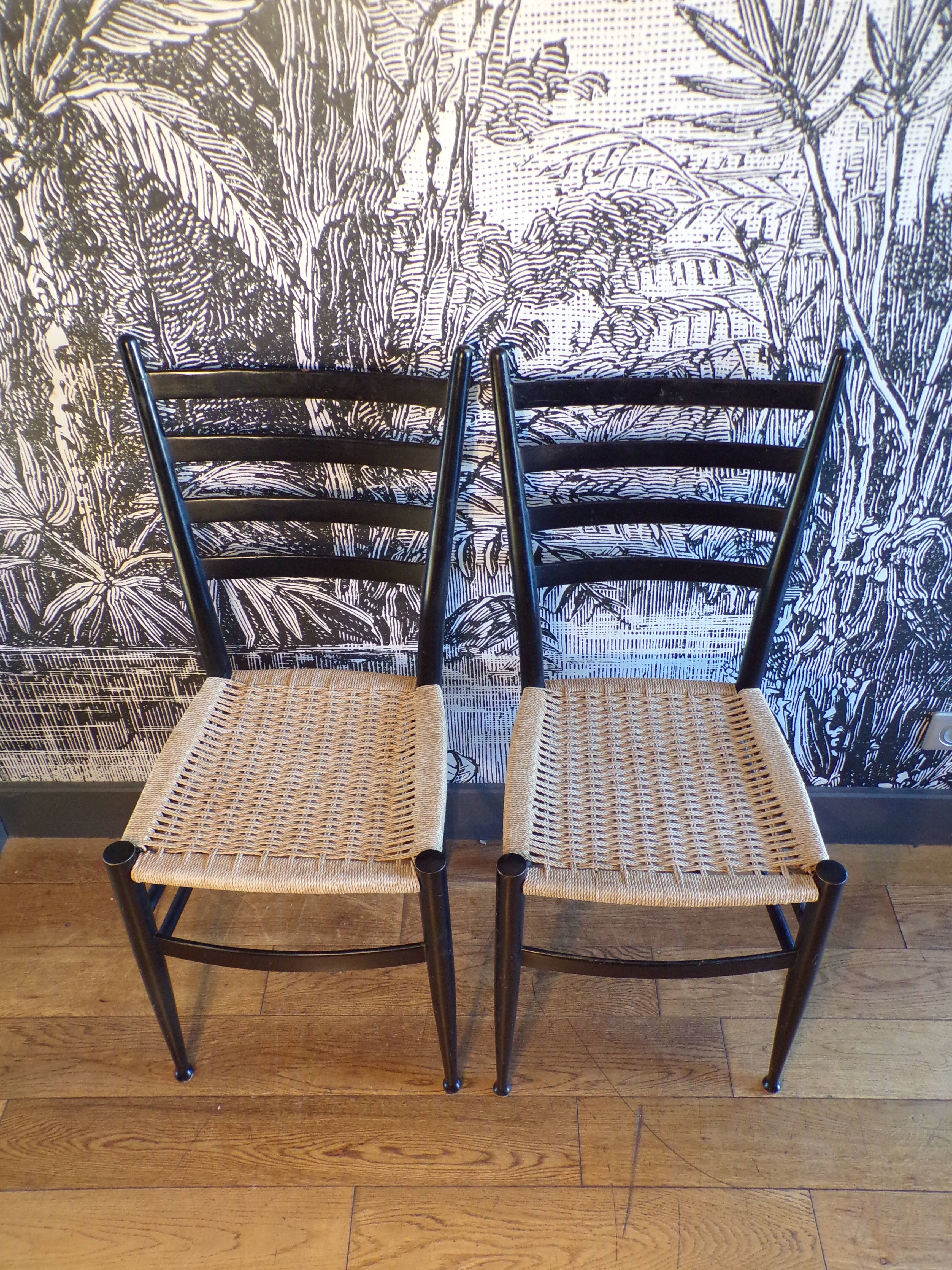 Paire de chaises italiennes Otto Gerdau