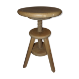Wooden screw adjustable height stool