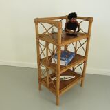Bamboo rattan shelf, 60/70s