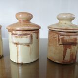 Set of 6 ceramic spice jars signed FPP Vallauris, 1960