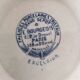 E. Bourgeois footed plate – Excelsior blue decoration, late 19th century