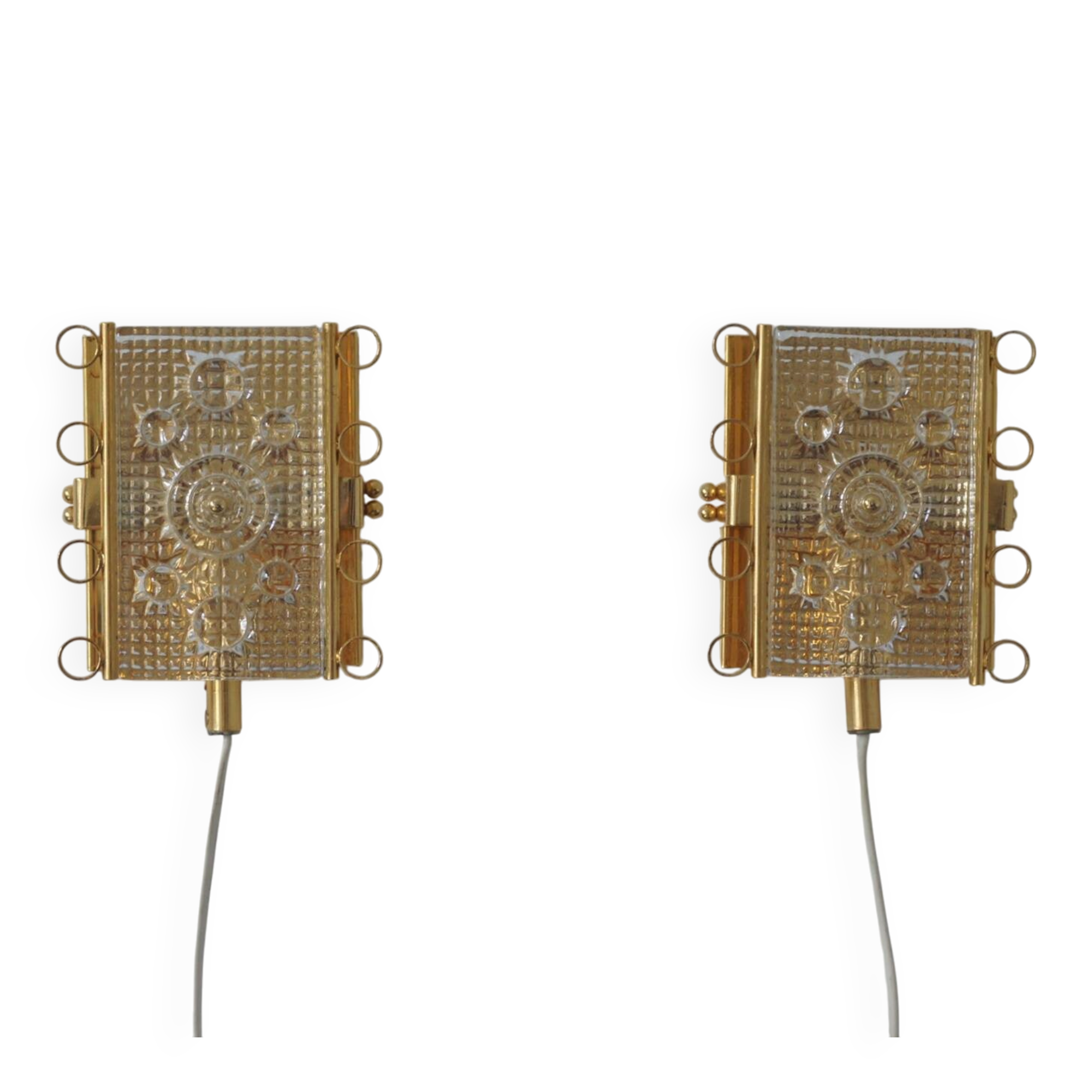 Vintage Swedish Wall Sconces, Set of 2