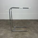 "L'Adap-Table" modular serving trolley in perforated metal and chrome