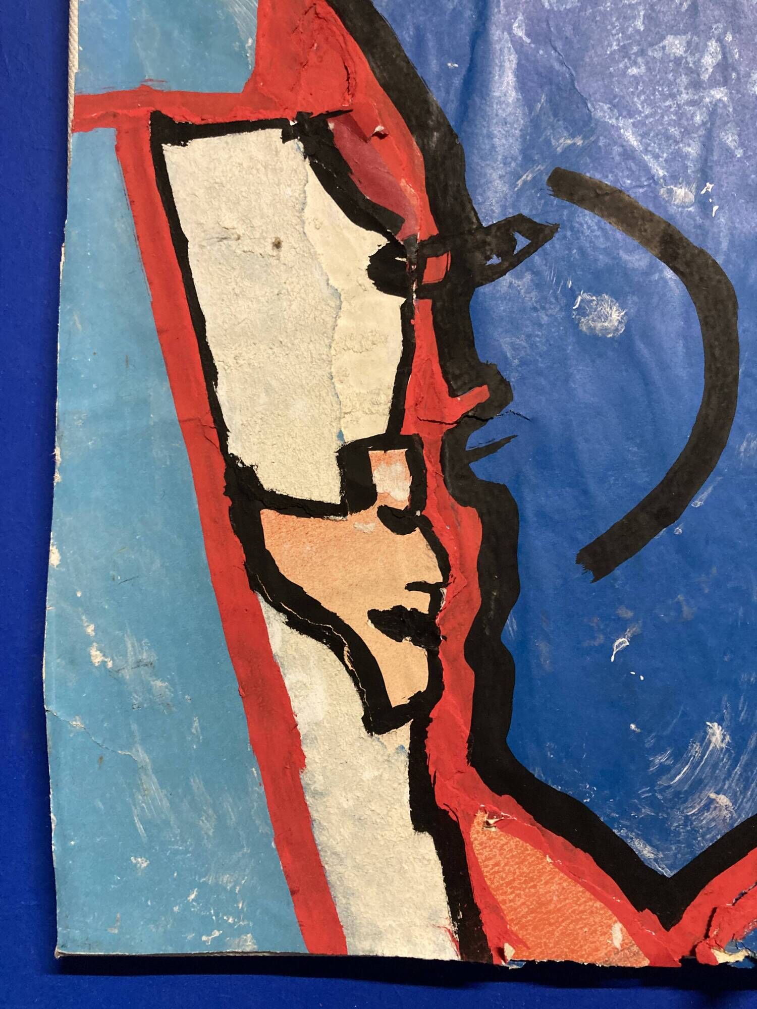 Borkin (born 1932), The Blue Ogre, collages and acrylic on canvas, 1987