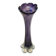 Vase en verre soufflé violet 70s
