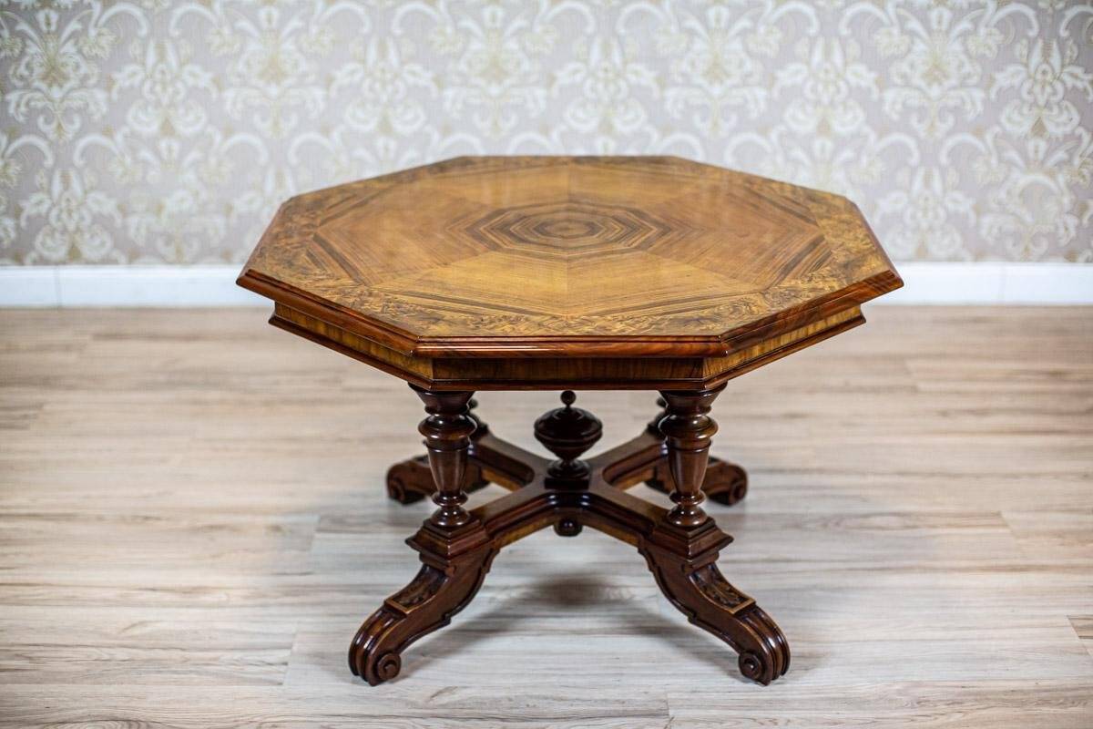 Antique Walnut Center Table, 1890s