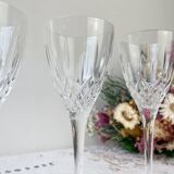 3 verres en cristal ciselé vintage