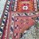 Old oriental carpet. wool made hands. ( 190 x 112 )
