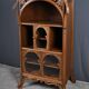 Rare Art Nouveau Light Walnut Display Cabinet – D
