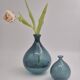 Erik Höglund, balloon-shaped blue glass vase for Boda, Sweden, mid-20th century.
